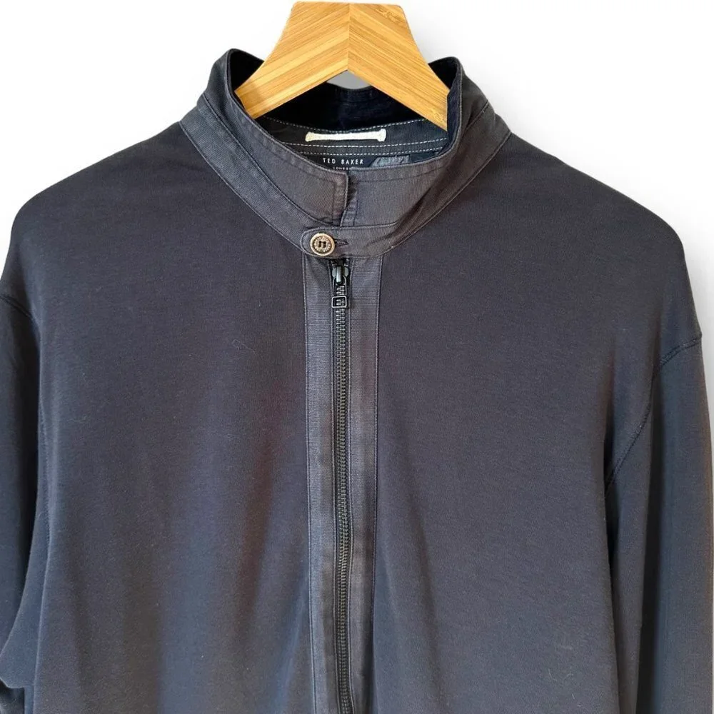 Ted Baker London Zip Up Navy Jacket Sz 6